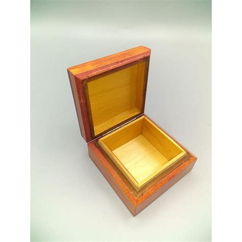 vintage small wooden trinket box